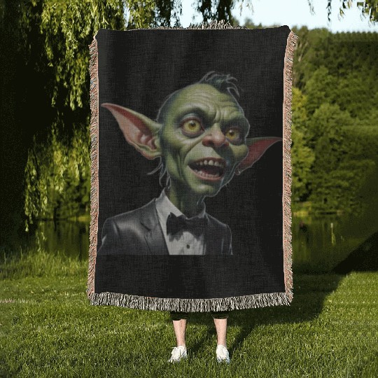 Green Goblin with Tuxedo Woven Blankets