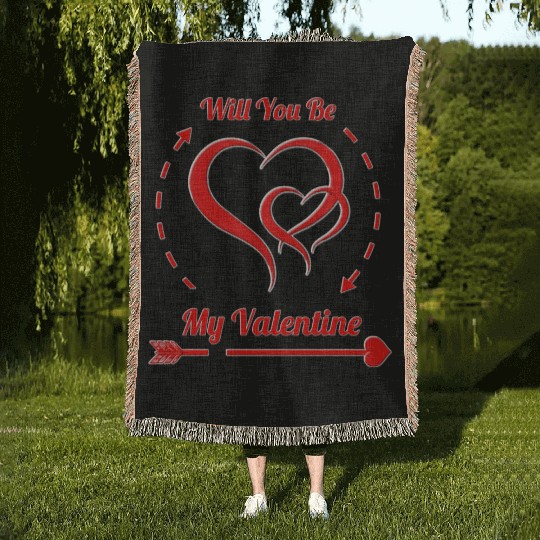 Valentine's Day. Woven Blankets