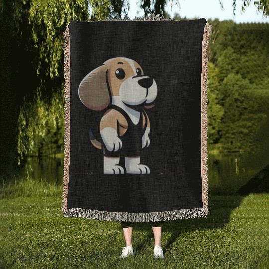 Beagle Buff: Hitting the Gym in Style Woven Blankets