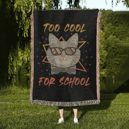 Too Cool For School Woven Blankets