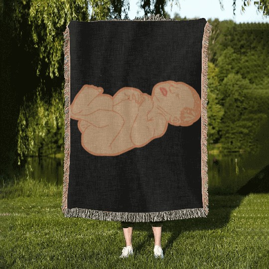 Newborn baby white skin color Woven Blankets