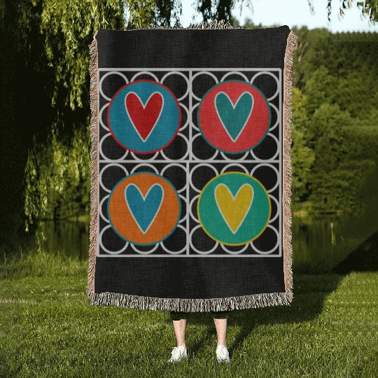 HEART. COUPLE. JUST MARRIED. Bachelorette party. VALENTINE'S DAY. Woven Blankets