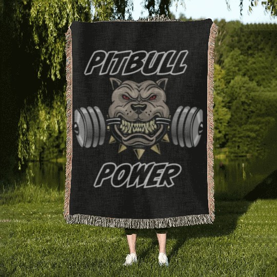 Pitbull Power Woven Blankets