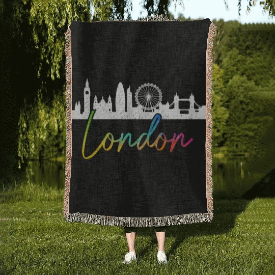 London England UK Souvenir Gift Woven Blankets