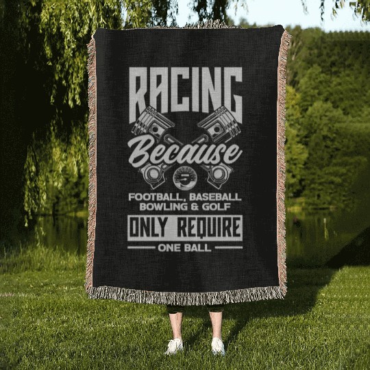 Funny Drag Race Drag Racing Gift Woven Blankets
