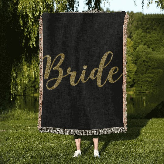 Bride Bachelorette Party Bridal Wedding Woven Blankets