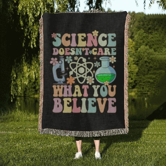 Groovy Science Teacher Woven Blankets