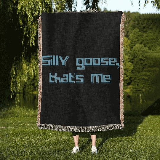 Silly Goose That’s Me Funny Retro Humor Design Woven Blankets