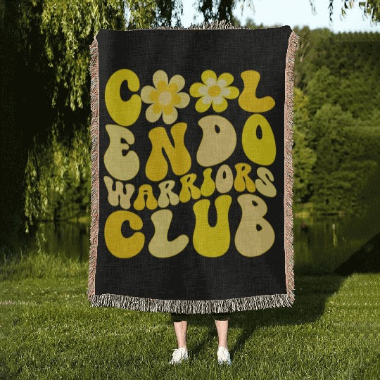Cool Endometriosis Warriors Club Woven Blankets