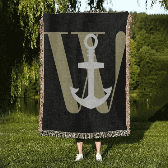 Wanchor W Anchor Essential,Hunter, pirate, ship Woven Blankets