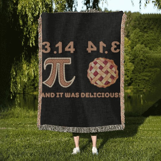 pie it was delicious pie day funny Woven Blankets