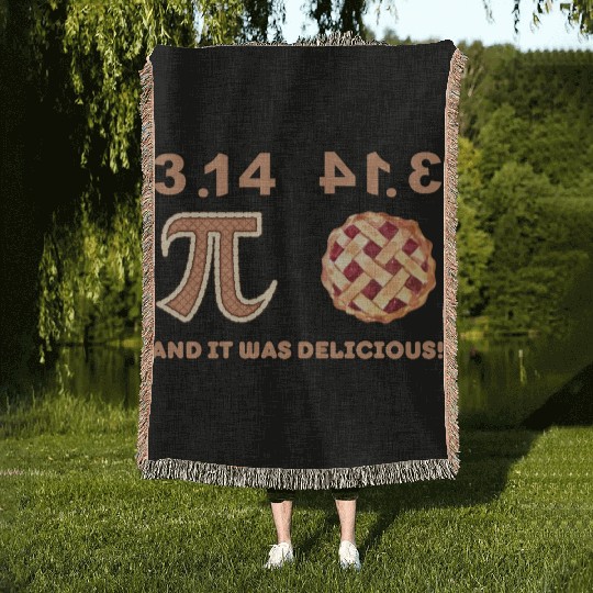pie it was delicious pie day funny Woven Blankets