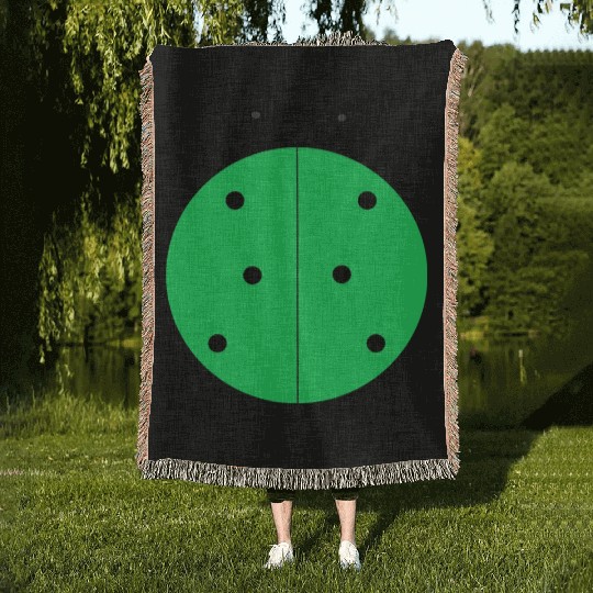 green ladybug Woven Blankets
