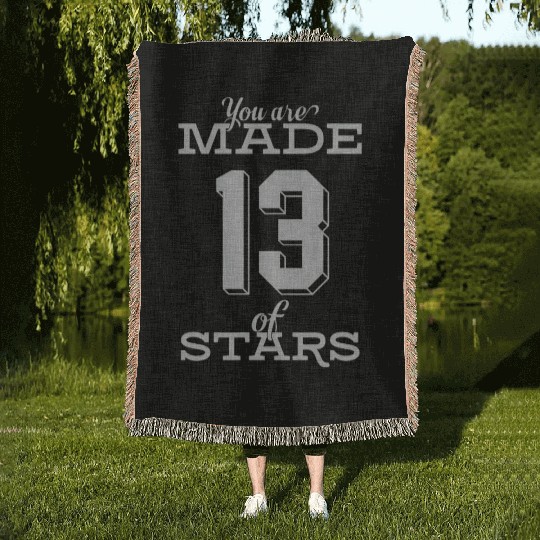 Celestial Origin Number Thirteen Star Design Woven Blankets