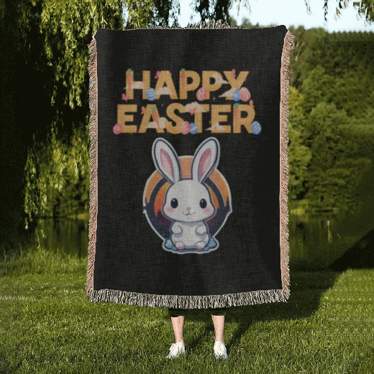 Easter sweetness: beautiful bunnies await you! Woven Blankets