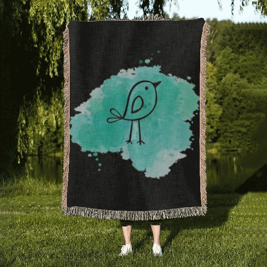 Artistic Bird Woven Blankets