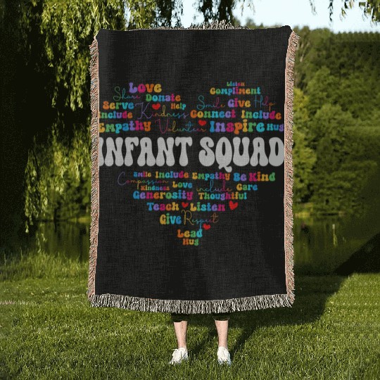 Cute Infant Squad Appreciation Week Back To School Woven Blankets