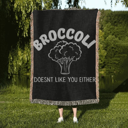 Broccoli Woven Blankets