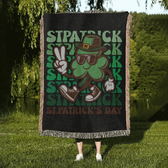 St. Patrick's Day Ireland Irish Green Woven Blankets