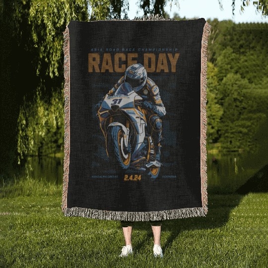 Race Day Woven Blankets