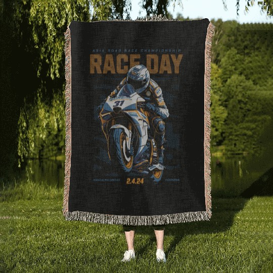 Race Day Woven Blankets