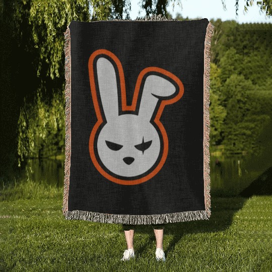 Angry Bunny Woven Blankets