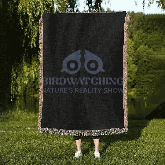 BIRDWATCHING NATURES REALITY SHOW Woven Blankets