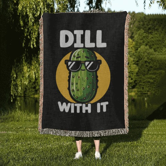 Pickle Lover Funny Pickle Dill pickle Pickled Woven Blankets