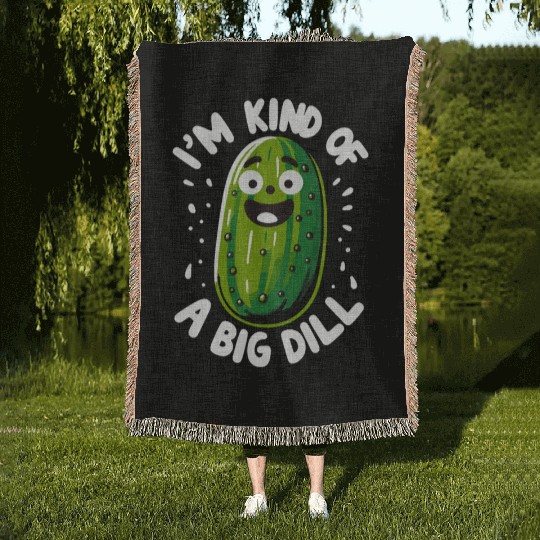 Pickle Lover Funny Pickle Dill pickle Pickled Woven Blankets