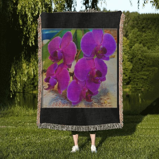 Orchid 2 Woven Blankets