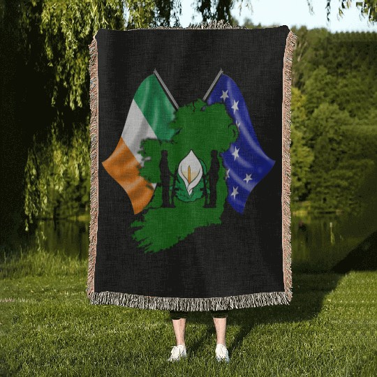 Irish Easter Lily - Designed in Ireland Woven Blankets
