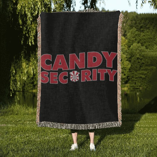 Candy Security Mom Dad Matching Birthday Costume Woven Blankets