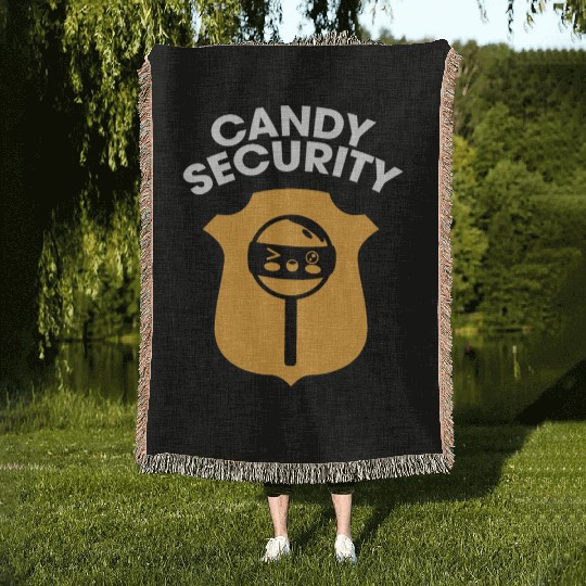 Candy Security Kids Parents Matching Birthday Woven Blankets