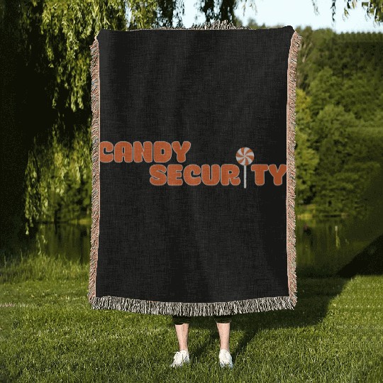 Candy Security Mom Dad Matching Birthday Costume Woven Blankets