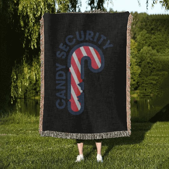 Candy Security Mom Dad Matching Birthday Costume Woven Blankets