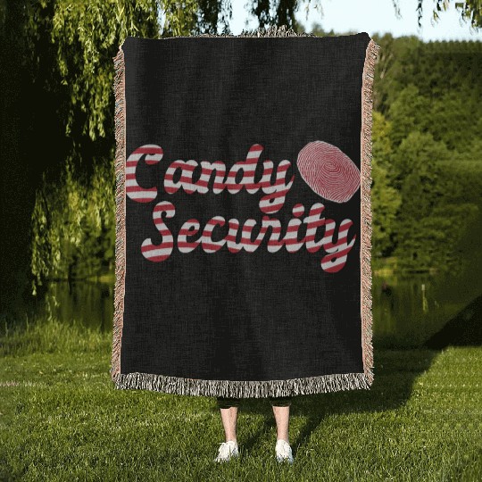 Candy Security Mom Dad Matching Birthday Costume Woven Blankets