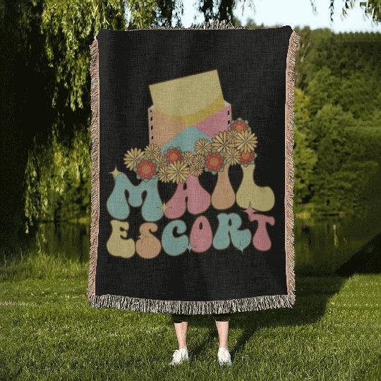 Mail Escort Postal Service Postal Worker Postman Woven Blankets