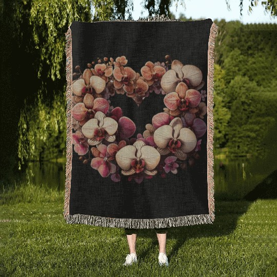 Orchids Woven Blankets