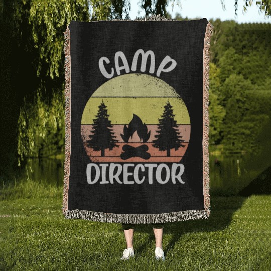 Counselor Camper Summer Camp Director Woven Blankets