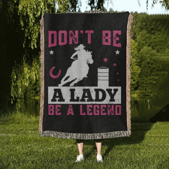 Lady Legend Horse Riding Barrel Racing Woven Blankets