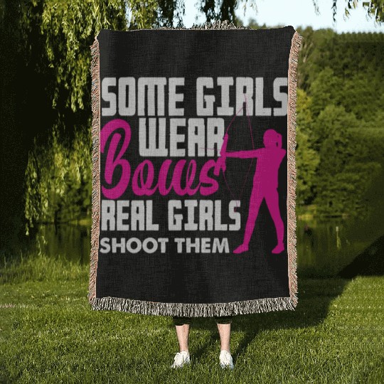 Girls Archery Woven Blankets