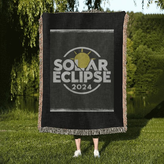 Solar Eclipse 2024 Naturally Phenomenal Woven Blankets