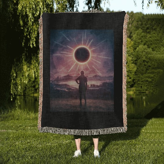 Solar Eclipse 2024 Naturally Phenomenal Woven Blankets