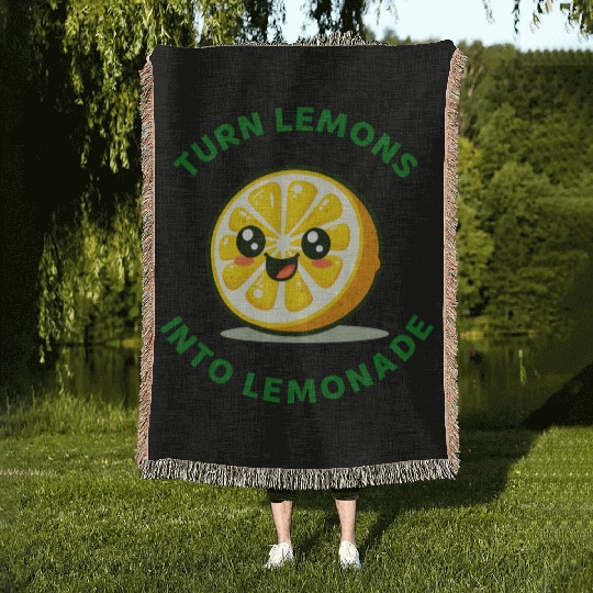 Turn Lemons Into Lemonade Woven Blankets