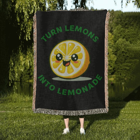 Turn Lemons Into Lemonade Woven Blankets