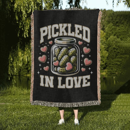 Pickle Lover Funny Pickle Dill pickle Pickled Woven Blankets