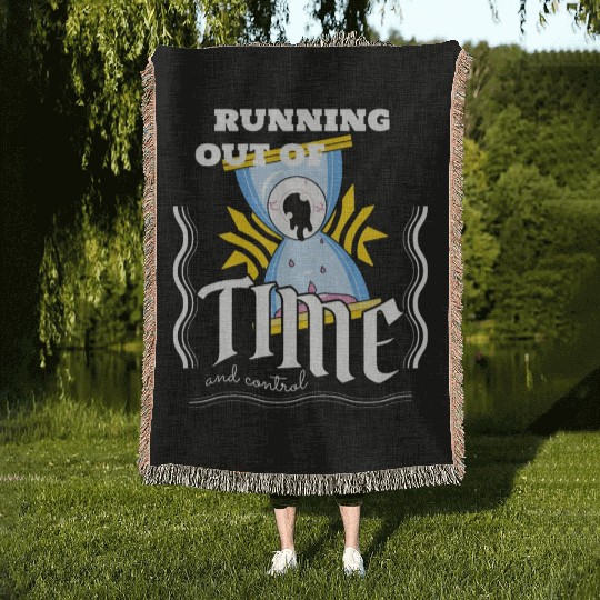 Running out of time Woven Blankets
