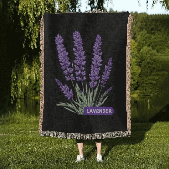 Lavender - Pot Label Woven Blankets