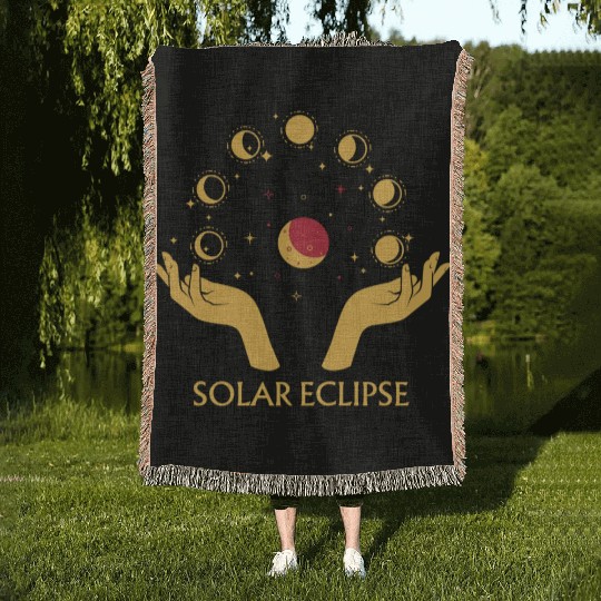 Solar Eclipse Woven Blankets 2024 Total Solar Eclipse.