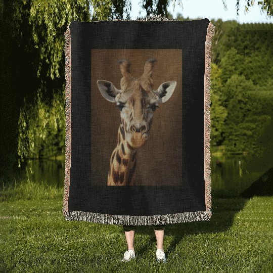 Giraffe Animal Nature Woven Blankets